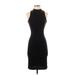 Velvet Torch Casual Dress - Party High Neck Sleeveless: Black Print Dresses - Women's Size Small