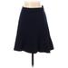 Ann Taylor LOFT Casual Fit & Flare Skirt Knee Length: Blue Solid Bottoms - Women's Size X-Small