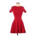 Divided by H&M Casual Dress - Mini: Red Hearts Dresses - Women's Size X-Small