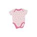 The Children's Place Short Sleeve Onesie: Pink Floral Motif Bottoms - Size 0-3 Month