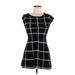 My Michelle Casual Dress - Mini: Black Grid Dresses - Women's Size Medium