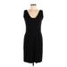 Lynn Lugo Casual Dress - Sheath: Black Solid Dresses - Women's Size 8