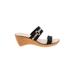Italian Shoemakers Footwear Wedges: Black Print Shoes - Women's Size 10 - Open Toe