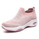 Femme Basket Slip-Ons Rose Chaussures Flyknit Baskets à plateforme Extérieur du quotidien Bloc de couleur Hauteur de semelle compensée Sportif Décontractées Course à Pied Maille Mocassins Noir Rose