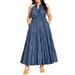 Hamptons Tie Waist Tiered Maxi Dress