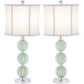 Lot de 2 Céramique Lampes de table en Vert