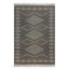 Tapis kilim pure laine tissé main ethnique chic gris 160x230