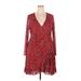 Sanctuary Casual Dress - Wrap V-Neck 3/4 Sleeve: Red Dresses - New - Women's Size 2X