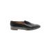 Manolo Blahnik Flats: Smoking Flat Stacked Heel Classic Black Print Shoes - Women's Size 38 - Almond Toe