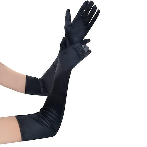 Mode erwachsene Frauen Satinhandschuhe lange sexy Fäustlinge Abendparty elegante Hochzeitskleidhandschuhe