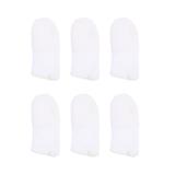 Pet Health Tooth Brushing Finger Cot Dog Toothbrushes Puppy Toothpaste Cots White Nylon Cotton 6 Pcs