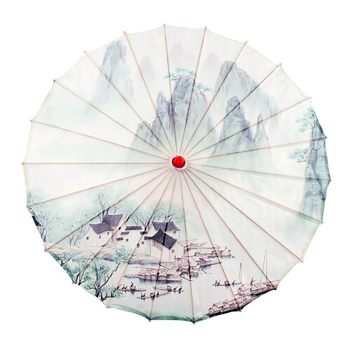 Seidenstoffschirm (33 Zoll Pfingstrose) - Chinesischer Japanischer Stil Papier Regenschirm - Für Hochzeiten und persönlichen Sonnenschutz Asdf Valentinstagsgeschenk Image