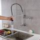 Rubinetto per lavello da cucina a parete solo acqua fredda spruzzatore a scomparsa, rubinetti da cucina estraibili girevoli a 360 gradi 2 modalità di spruzzatura rubinetto dell'acqua del vaso oro nero cromato