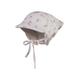 Sterntaler Kinder Kopftuch Gänseblümchen mit Bindeband und Schirm für Mädchen - Sommermütze Kinder - Kopftuch für Kinder aus Baumwollmusselin - ecru, 51