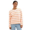 Sweatshirt TOM TAILOR Gr. M, orange (peach offwhite) Damen Sweatshirts