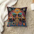 Astrolabe ethnic pattern Pattern 1PC Throw Pillow Covers Multiple Size Coastal Outdoor Decorative Pillows Soft Velvet Cushion Cases for Couch Sofa Bed Home Decor