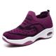 Women's Sneakers Slip-Ons Pink Shoes Flyknit Shoes Platform Sneakers Outdoor Daily Color Block Wedge Heel Sporty Casual Running Mesh Loafer Black Pink Purple