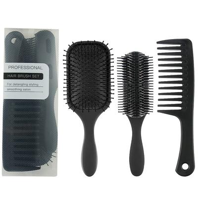 3pcs Anti-static Comb Detangling Hair Brush Scalp Massage Combs Styling Tools