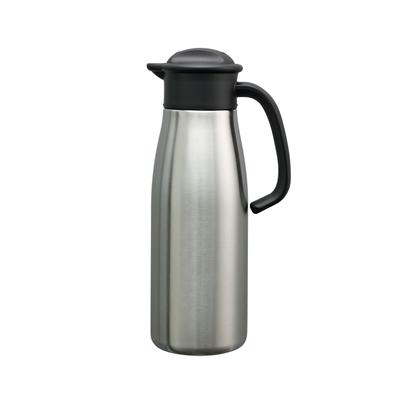 Service Ideas 1000NK-N 1 liter Vacuum Carafe w/ Twist Top & Stainless Liner - Brushed Stainless, Silver