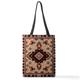 Women's Tote Shoulder Bag Canvas Tote Bag Polyester Shopping Daily Holiday Print Large Capacity Foldable Lightweight National Totem Almond Red Blue
