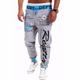 Men's Sweatpants Joggers Trousers Jogging Pants Elastic Waist Letter Graphic Prints Sports Outdoor Daily Wear Casual Hip Hop Gray-blue Black Blue