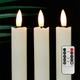 LED long pole candle light with remote control for wedding birthday Christmas decoration wave mouth smokeless lighting