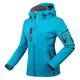 Women's Hiking Softshell Jacket Waterproof Hiking Jacket Rain Jacket Fleece Softshell Winter Outdoor Thermal Warm Waterproof Breathable Lightweight Outerwear Windbreaker Raincoat Full Length Visible