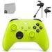 Volt Yellow Microsoft Xbox Wireless Controller Bundle - Like New - With Earbuds BOLT AXTION Included