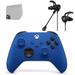 Microsoft Xbox Wireless Controller Bundle - Shock Blue - With Earbuds Like New with BOLT AXTION