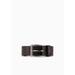 Tumbled-leather Belt With Oversized Logo Lettering - White - Emporio Armani Belts