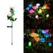 Clearance! Solar Lights Solar Garden Lights - Solar Outdoor Lights With Beautiful & Realistic Rose Flowers - 7 Color Changing Solar Lights Outdoor For Yard Garden Decoratio Clearance