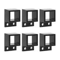 Bomrokson Aluminum Fence Standard Wall Mount 1 x 1 1/8 for Rails - Residential Rail Mounts | Black | Pack of 6