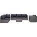 Furniture Sets 5 Piece Patio Lounge Set with Cushions Poly Rattan Black Outdoor Benches Outdoor Tables for Conversation Dining