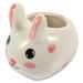 Flower Pot Ceramics House Plant Pots Garden Rabbit Statue Animal Little White 2 Pieces