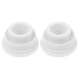 2 Pcs Pool Slides for Inground Pools Rubber Stopper Swimming Plug Ladder Accessories White