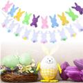 npkgvia Easter Decorations Garden Flags for Outside Easter Bunny Decoration Flag Pulling Creative Party Atmosphere Decoration Non Woven Flag Pulling Easter Decor Garden Decor