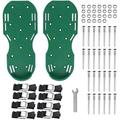 Lawn Aerator Shoes Heavy Duty Spiked Aeration Sandals for Ground Adjustable Straps Spiked Shoes for Garden