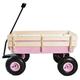 All Terrain Wagons for Kids Wagon with Removable Wooden Side Panels Garden Wagon Cart Heavy Duty with Steel Wagon Bed Folding Wagons for Kids/Pets Ideal Gift for Kids Pink
