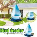 Lloopyting Feeder Shaped Garden with Roof Hanging Bird Yard Outside Decoration for Garden Patio & Garden Gardening Supplies Garden Decor Blue 10*15*5cm