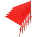 6 Pcs Garden Mark Flag Lawn Sprinkler Irrigation Triangular Small Iron 6pcs (abs Red) Marking Flags Pennant Banner Tool Emblems Yard Supplies