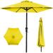 10ft Outdoor Table Compatible Steel Polyester Market Patio Umbrella w/Crank and Easy Push Button Tilt - Yellow