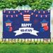 Lloopyting Independence Day Flag Polyester Hanging Cloth Background Banner Decoration 90*150cm/35*59 Inches Gardening Supplies Garden Decor 11.5*11.5*2cm