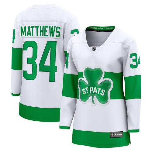 Weißes Auston Matthews-Trikot der Toronto Maple Leafs St. Patricks Alternate Premier Breakaway-Spielerinnen-Fanatics