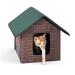 K&H Pet Products Outdoor Kitty House Cat Shelter Log Cabin Design 19 X 22 X 17 Inches