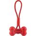 Durable Rubber Chew Bone with Rope Interactive Dog Toy Tug of War Rope Toys Dog Chew Toys Tough Outdoor Dog Toy Teeth Cleaning Dog Toy - for Medium Large Dogs