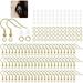 600Pcs Hypoallergenic Earring Hooks Gold Earring Making Kit Earring Making Supplies with Earring Backs and Jump Rings for Jewelry Making (Gold)