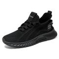 Womens Sneakers 2023 Fall Fashion Slip On Walking Shoes Lady Casual Knit Breathable Flats Tennis Shoes black 37