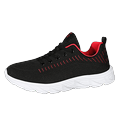 Lace Up Men Casual Shoes Breathable Lightweight Male Walking Shoes Soft Non-slip Men s Casual Sneakers Outdoor Tennis 2023 New Black Red 46