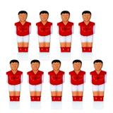 9 Pcs Rod Foosball Player Football Machine Replacement Parts Accessories Desktop