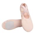 1 Pair Girls Ballet Shoes Full Stretch Fabric Dance Shoes Soft Breathable Wear Resistant Lightweight Toddler Dance Slippers Shoes-26 Pink
